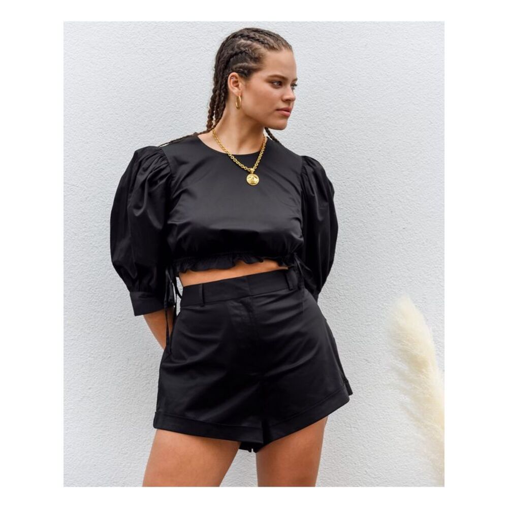 DANIELLE BERNSTEIN Womens Black Boyfriend Shorts Size: 14 - Picture 1 of 1